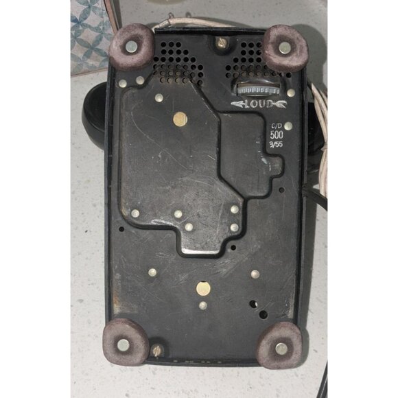 Vintage Black Rotary Dial Telephone C/D 500 3/55 with Cord - Picture 10 of 15